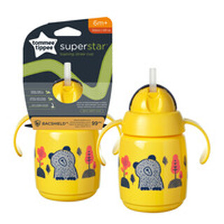 Tommee Tippee Babies Superstar Sippee Training Cup Sippy Straw Bottle, 300ml 6M+